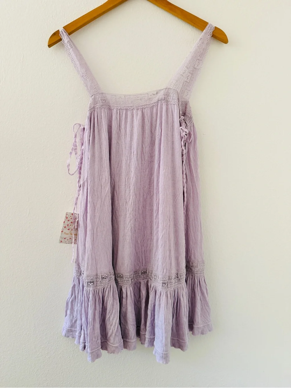 NWT Free People Sweet Thing Tunic Mini Dress - Lilac Purple